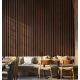 Modern Ribbed Wood Panel Wallpaper | Vertical Slats Acoustic Panel Effect | Minimalist Textured Wallpaper Mural