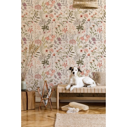 Wildflower Meadow Peel & Stick Wallpaper | Botanical Floral Design for Walls