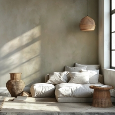 Neutral Watercolor Wallpaper Mural – Soft Beige Textured Design