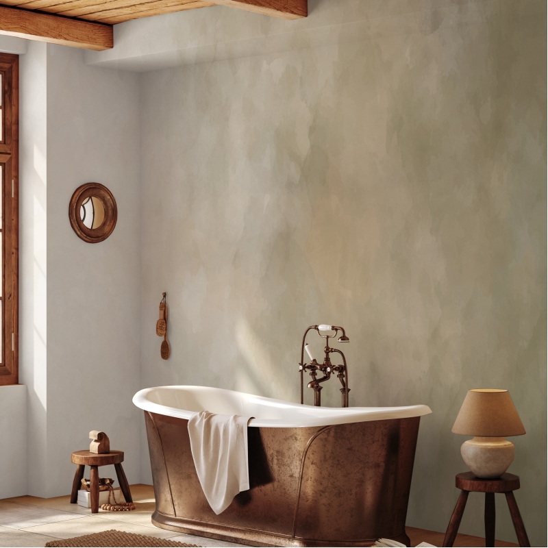 Neutral Watercolor Wallpaper Mural – Soft Beige Textured Design