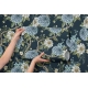Elegant Blue Floral | Dark Botanical Mural with Large Flowers Wallpaper Mural