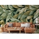 Green Leaf Wallpaper | Botanical Foliage Wall Mural - Natural & Organic Design Wallpaper Mural