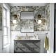 Chinoiserie Landscape Wallpaper | Muted Blue & Earthy Tones East Asian Scenic Wallpaper Mural