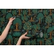 Lush Forest and Orange Tree Wallpaper | Dark Botanical Seamless Wallpaper Mural
