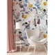 Wildflower Meadow Floral Wallpaper | Delicate Cottagecore Botanical Print | Light Background Nature Design Wallpaper Mural