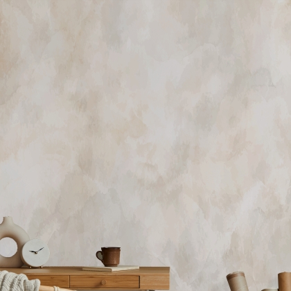 Light Neutral Watercolor Wallpaper Mural – Soft Ivory Textured Design