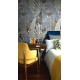 Muted Tropical Leaf Wallpaper | Large Banana Leaf Botanical Print | Modern Grey and Blue Foliage Wallpaper Mural