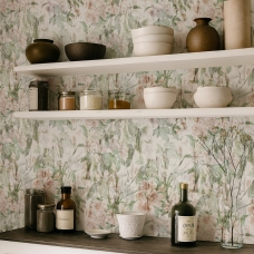 Pastel Botanical Wallpaper - Garden Wildflower Design Pastel Botanical Wallpaper - Garden Wildflower Design