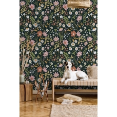 Organic Abstract Floral | Modern Petal Bloom Wallpaper Mural