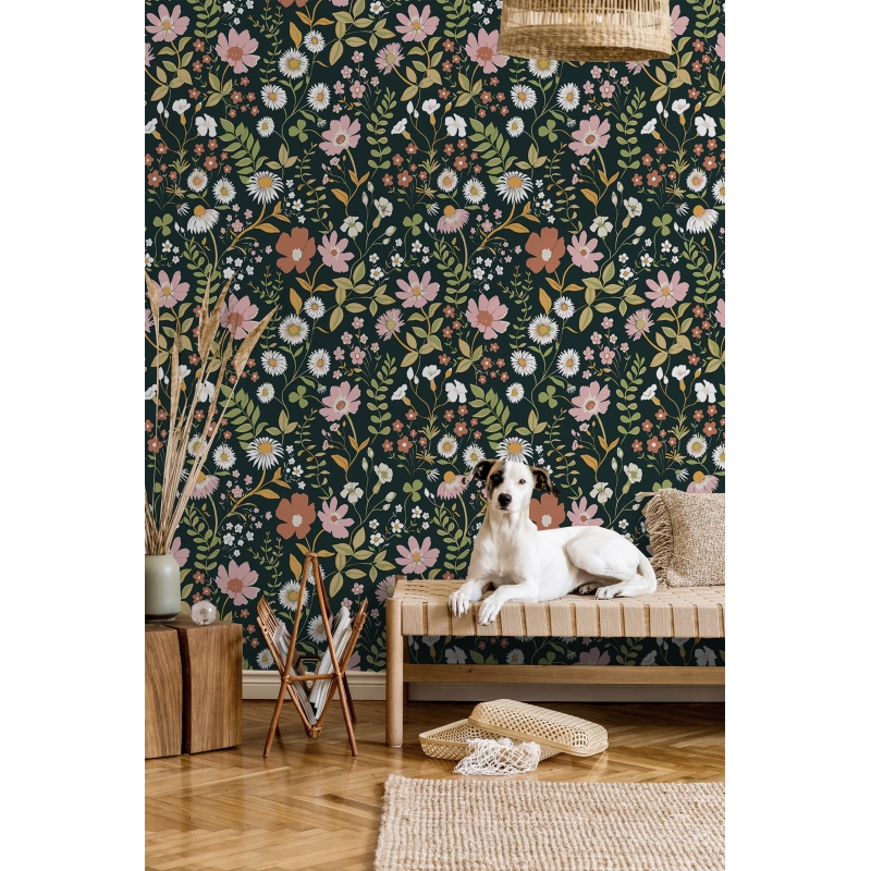 Organic Abstract Floral | Modern Petal Bloom Wallpaper Mural
