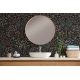 Dark Botanical Wallpaper | Elegant Floral Wall Mural - Stylized Tree & Leaf Design Wallpaper Mural