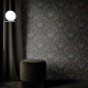 Dark Botanical Wallpaper | Elegant Floral Wall Mural - Stylized Tree & Leaf Design Wallpaper Mural
