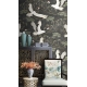 Japanese Cranes Wallpaper, Chinoiserie Wall Mural, Oriental Flying Birds Peel and Stick, Asian Landscape Wall Decor, Removable Wallpaper Mural