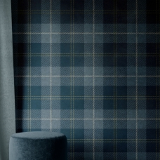 Classic Navy Blue Tartan Plaid Wallpaper - Traditional Check Pattern Mural Classic Navy Blue Tartan Plaid Wallpaper - Traditional Check Pattern Mural