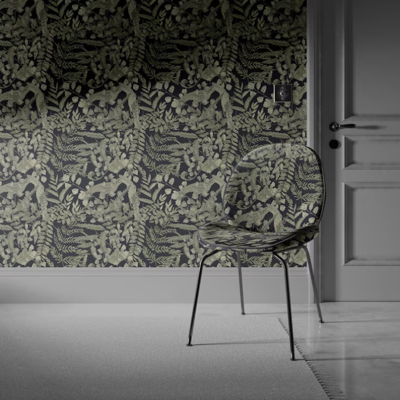 Green Leaves Wallpaper | Modern Botanical for Natural Decor Wallpaper Mural