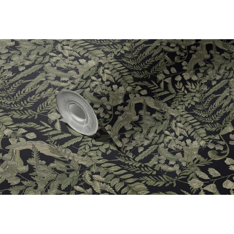 Green Leaves Wallpaper | Modern Botanical for Natural Decor Wallpaper Mural
