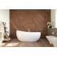 Geometric Wood Texture Wallpaper | Modern Parquet Wood Panel Effect | Interlocking Timber Wallpaper Mural