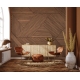 Geometric Wood Texture Wallpaper | Modern Parquet Wood Panel Effect | Interlocking Timber Wallpaper Mural