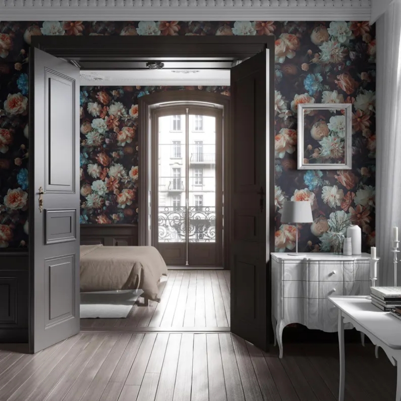 Vibrant Colorful Floral | Multi-Color Blossom Wallpaper Mural