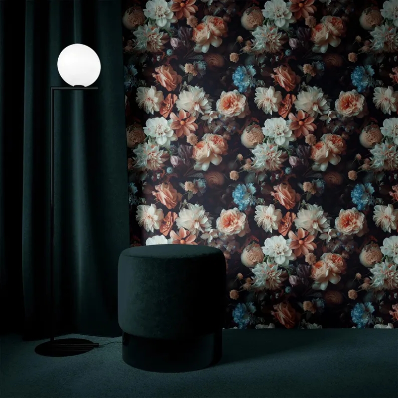 Vibrant Colorful Floral | Multi-Color Blossom Wallpaper Mural