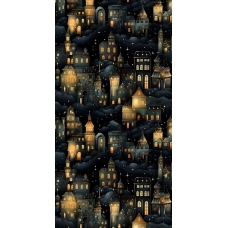 Kİds Magical Cityscape Night Wallpaper | Enchanted Fantasy Wallpaper Mural