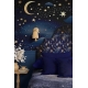 Dreamy Celestial Night Sky Wallpaper | Gold Stars & Moons Wallpaper Mural
