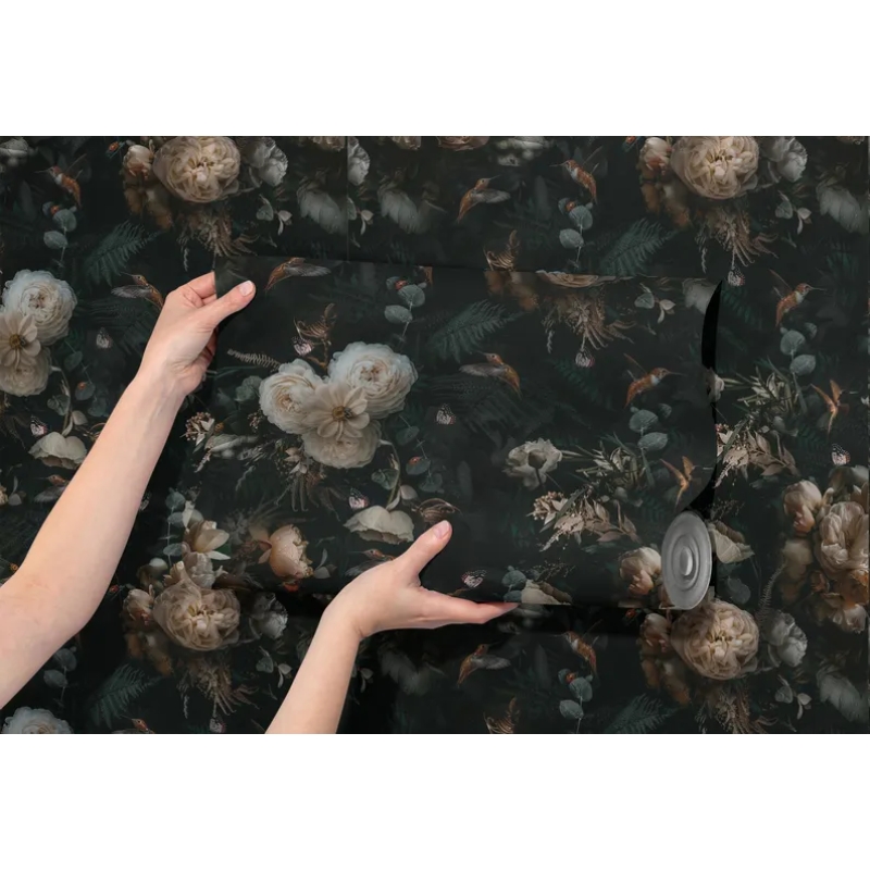 Delicate Muted Floral | Soft Botanical Wall Mural for Serene Decor Wallpaper Mural