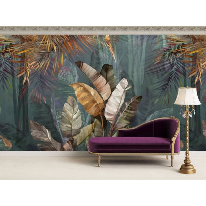 Lush Tropical Forest Wallpaper | Exotic Leaves & Jungle Paradise Mural