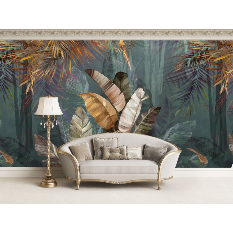 Lush Tropical Forest Wallpaper | Exotic Leaves & Jungle Paradise Mural