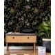 Secret Garden Night Botanical Bird & Snake Wallpaper | Dark Floral Chinoiserie Design