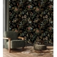 Secret Garden Night Botanical Bird & Snake Wallpaper | Dark Floral Chinoiserie Design