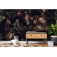 Dark Floral Bird Wallpaper | Botanical Butterfly Wall Mural - Luxury & Vintage Style Wallpaper Mural