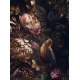 Dark Floral Bird Wallpaper | Botanical Butterfly Wall Mural - Luxury & Vintage Style Wallpaper Mural