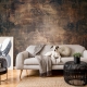 Concrete wallpaper that replicate the appearance of materials such as marble, wood or stone, Wall mural, Fabric Wallpaper