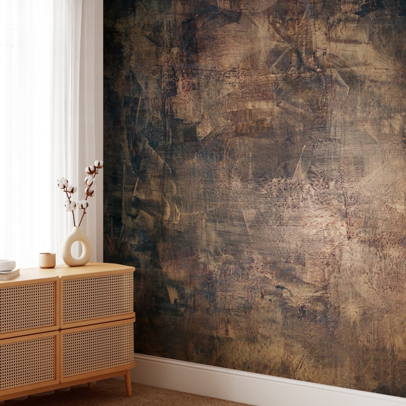 Concrete wallpaper that replicate the appearance of materials such as marble, wood or stone, Wall mural, Fabric Wallpaper