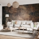 Concrete wallpaper that replicate the appearance of materials such as marble, wood or stone, Wall mural, Fabric Wallpaper