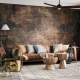 Concrete wallpaper that replicate the appearance of materials such as marble, wood or stone, Wall mural, Fabric Wallpaper