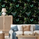 Tropical forest, Exotic butterflies and moths, Realistic botanical Wallpaper 