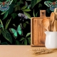 Tropical forest, Exotic butterflies and moths, Realistic botanical Wallpaper 