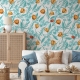 Removable Wallpaper, Floral Wallpaper, Peel and Stick Wallpaper, Temporary Wallpaper, Wall Paper 