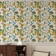 Floral Wallpaper with birds, Peel and Stick Wallpaper, Removable Wallpaper, Temporary Wallpaper, Wall Paper 