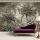 Tropical Forest Dark Wallpaper, Peel and Stick Wallpaper Mural