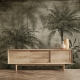Tropical Forest Dark Wallpaper, Peel and Stick Wallpaper Mural
