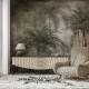 Tropical Forest Dark Wallpaper, Peel and Stick Wallpaper Mural