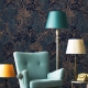 Dark Removable floral wallpaper, flower Wallpaper. Self-Adhesive Wallpaper Peel & Stick, Wall mural temporary wallpaper