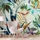 Tropical Wallpaper Peel and Stick l Floral Self Adhesive Peel & Stick Wall Mural l Removable wallpaper, Wall Mural, Stylish Wall Decor