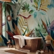 Tropical Wallpaper Peel and Stick l Floral Self Adhesive Peel & Stick Wall Mural l Removable wallpaper, Wall Mural, Stylish Wall Decor