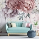Floral Peony Wallpaper Peel and Stick | Watercolor Soft Floral Wall Mural | Peonies Blossom Wallpaper