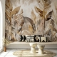 Tropical Removable Wallpaper. Banana Leaves Wallpaper. Modern Wallpaper. Peel and stick Wallpaper. Self-adhesive Wallpaper