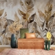 Tropical Removable Wallpaper. Banana Leaves Wallpaper. Modern Wallpaper. Peel and stick Wallpaper. Self-adhesive Wallpaper